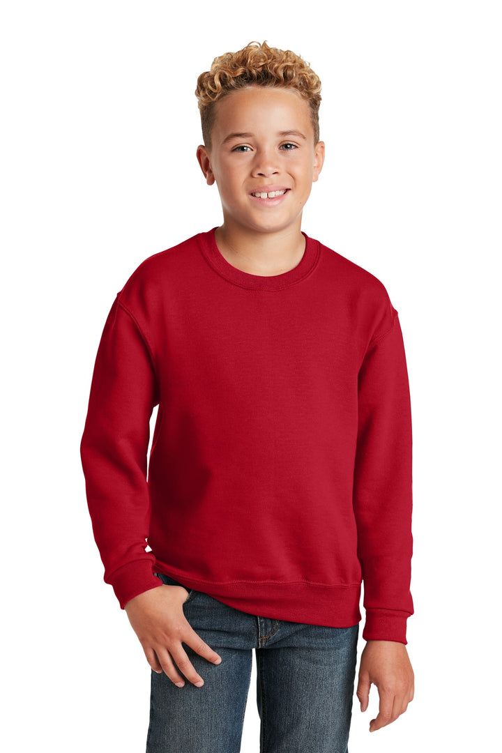 True Red Jerzees - Youth NuBlend Crewneck Sweatshirt. 562B