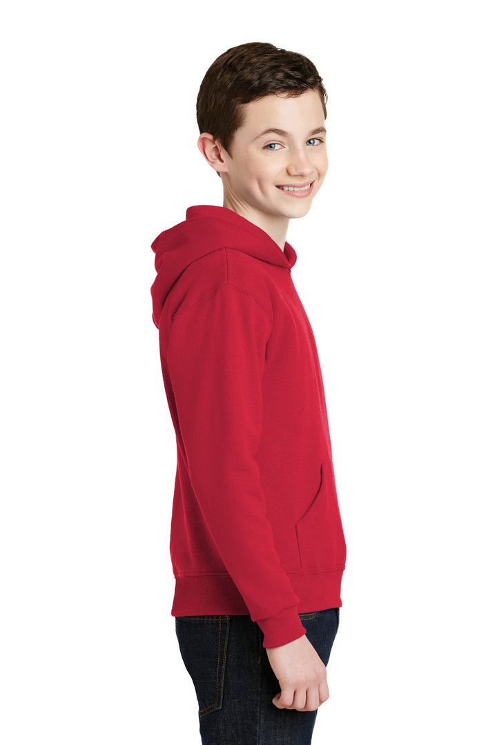 True Red Jerzees - Youth NuBlend Pullover Hooded Sweatshirt. 996Y