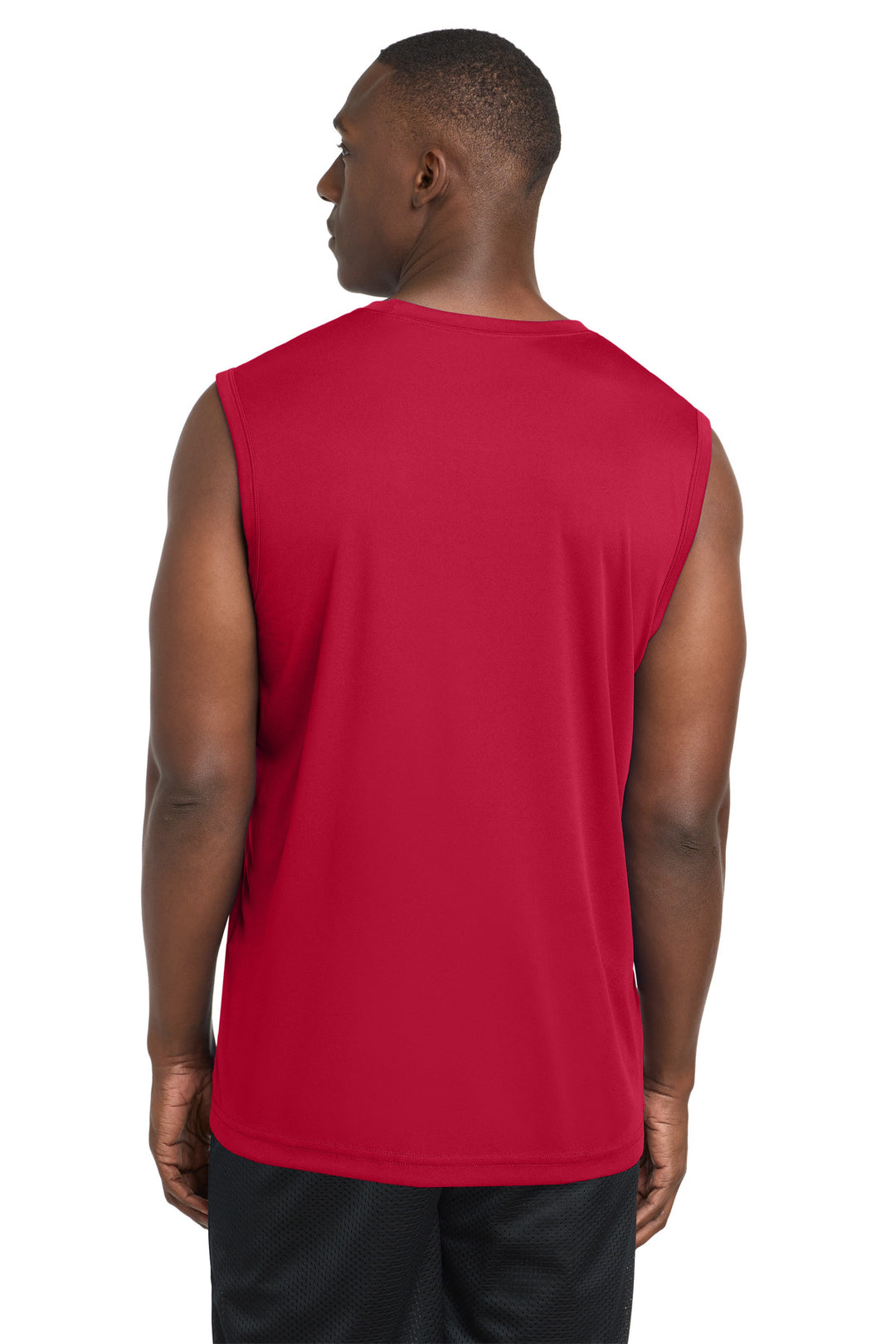 True Red Sport-Tek Sleeveless PosiCharge Competitor Tee. ST352
