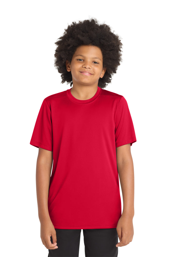 True Red Sport-Tek Youth Posi-UV Pro Tee. YST420