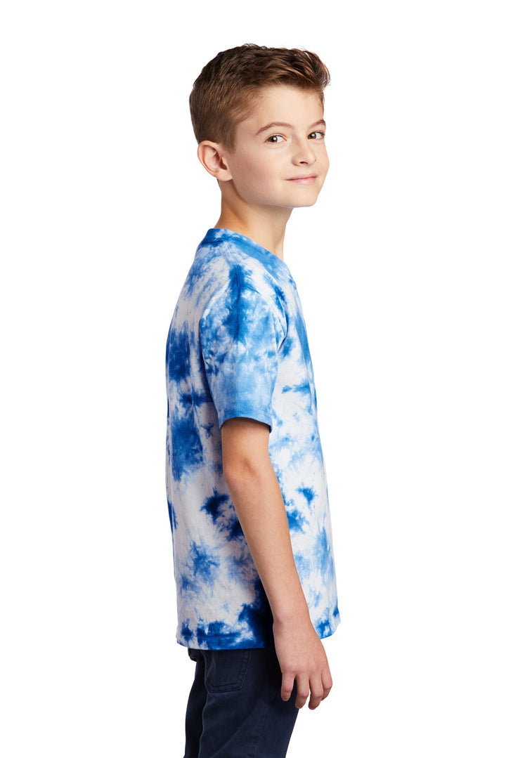 True Royal Port & Company Youth Crystal Tie-Dye Tee PC145Y