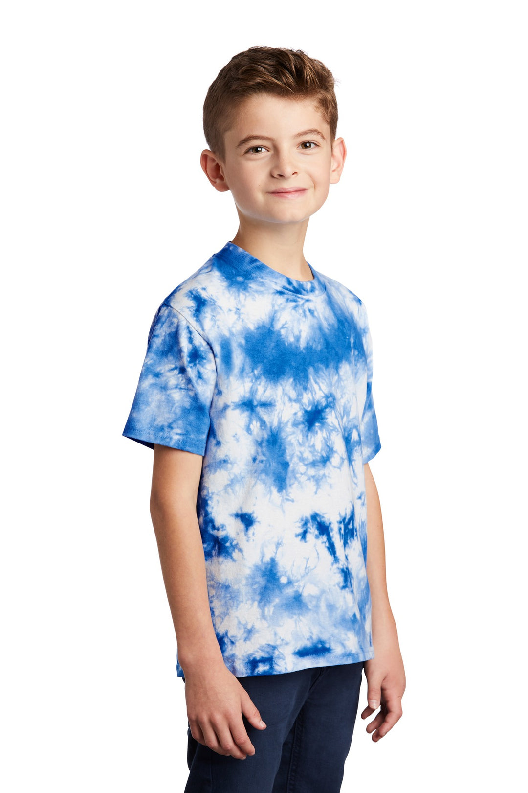 True Royal Port & Company Youth Crystal Tie-Dye Tee PC145Y