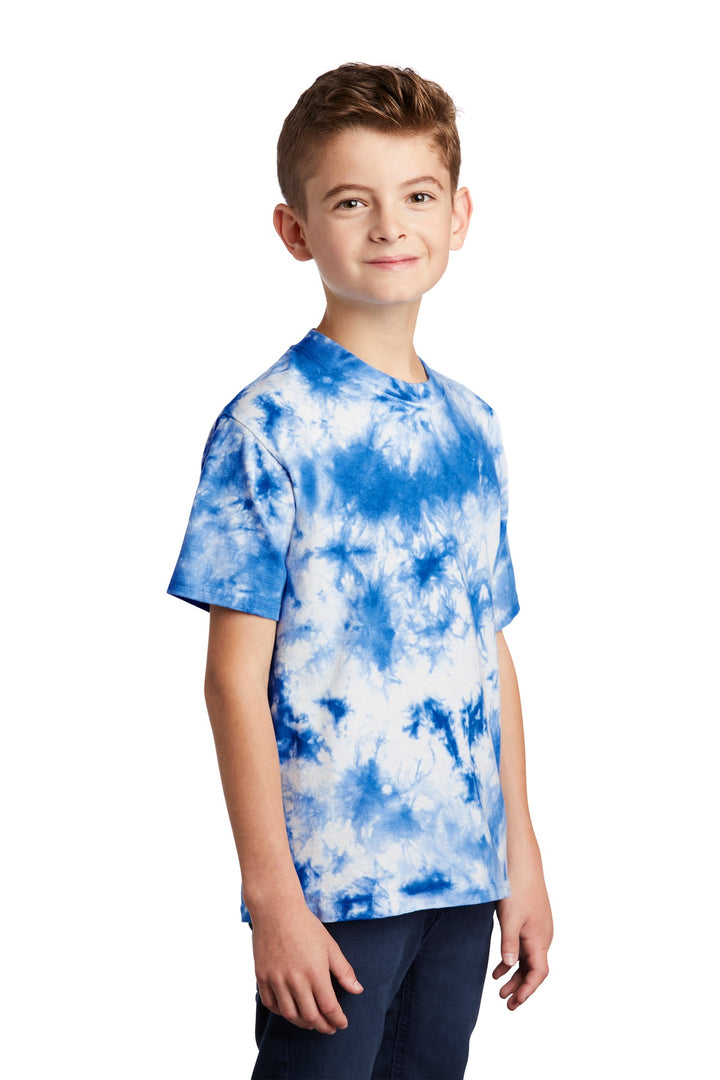 True Royal Port & Company Youth Crystal Tie-Dye Tee PC145Y