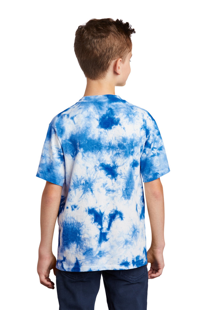 True Royal Port & Company Youth Crystal Tie-Dye Tee PC145Y