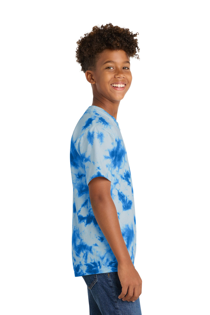 True Royal Port & Company Youth Crystal Tie-Dye Tee PC145Y