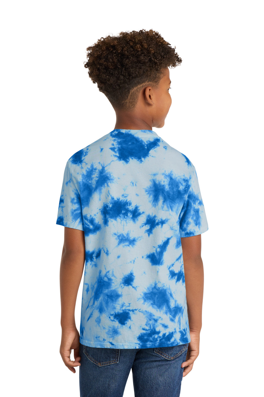 True Royal Port & Company Youth Crystal Tie-Dye Tee PC145Y