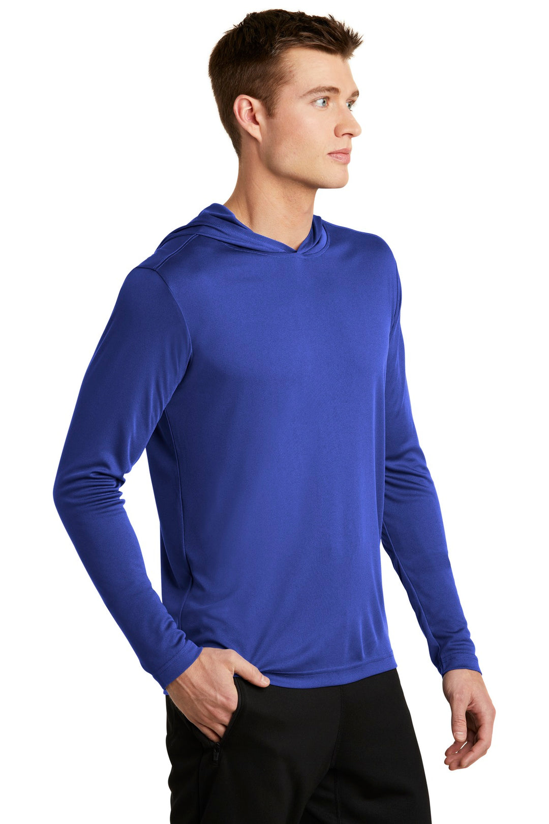True Royal Sport-Tek PosiCharge Competitor Hooded Pullover. ST358