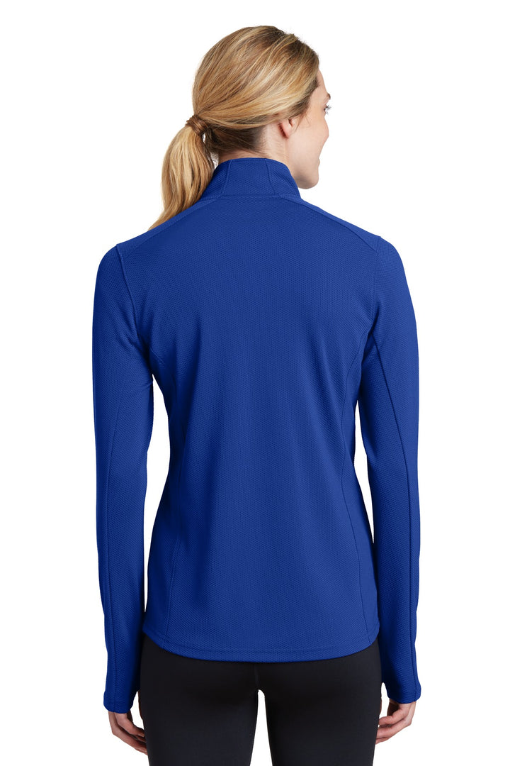 True Royal Sport-Tek Women's Sport-Wick Textured 1/4-Zip Pullover. LST860