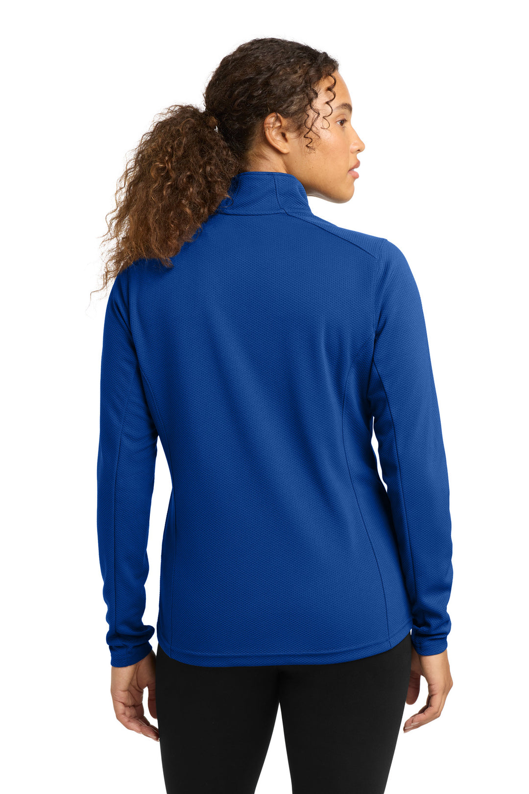 True Royal Sport-Tek Women's Sport-Wick Textured 1/4-Zip Pullover. LST860