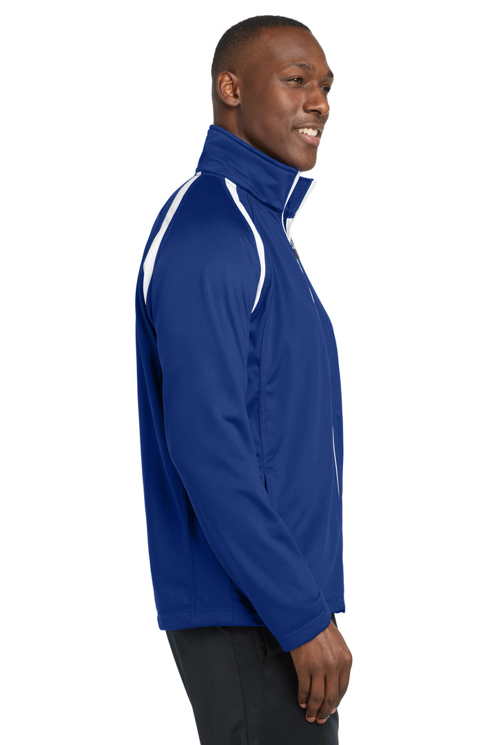 True Royal/Wht Sport-Tek Tricot Track Jacket. JST90