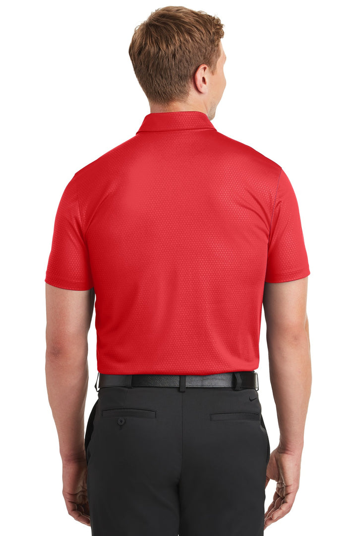 University Red Nike Dri-FIT Embossed Tri-Blade Polo. 838964