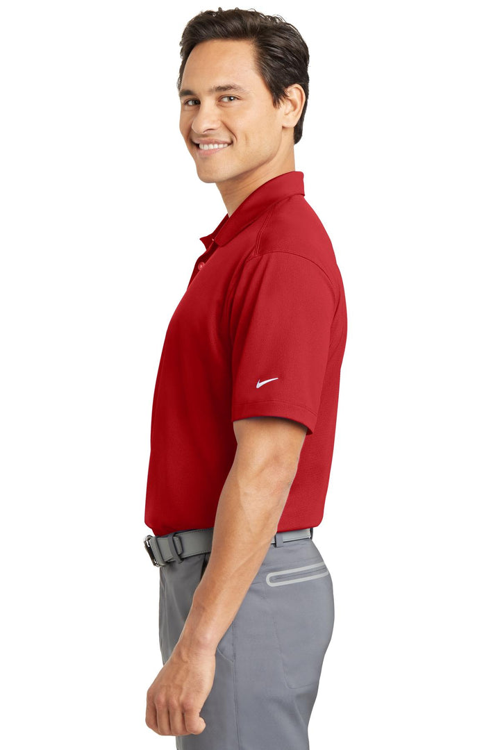 University Red Nike Dri-FIT Vertical Mesh Polo. 637167
