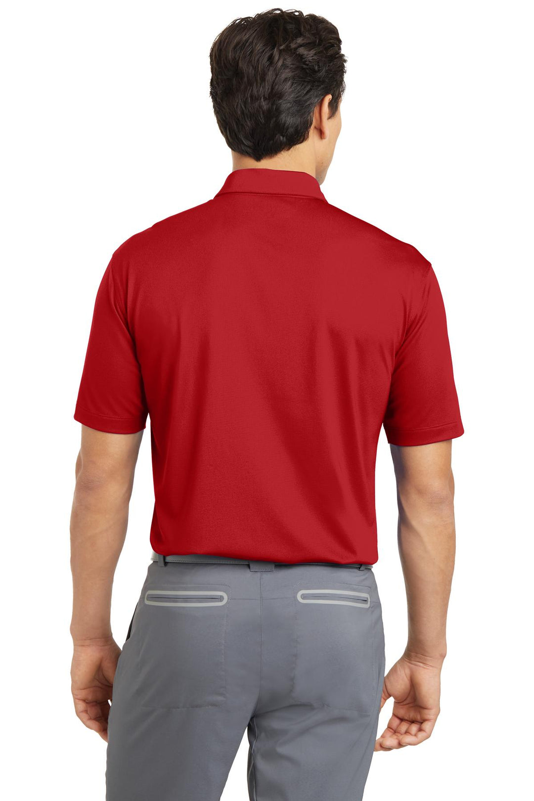 University Red Nike Dri-FIT Vertical Mesh Polo. 637167
