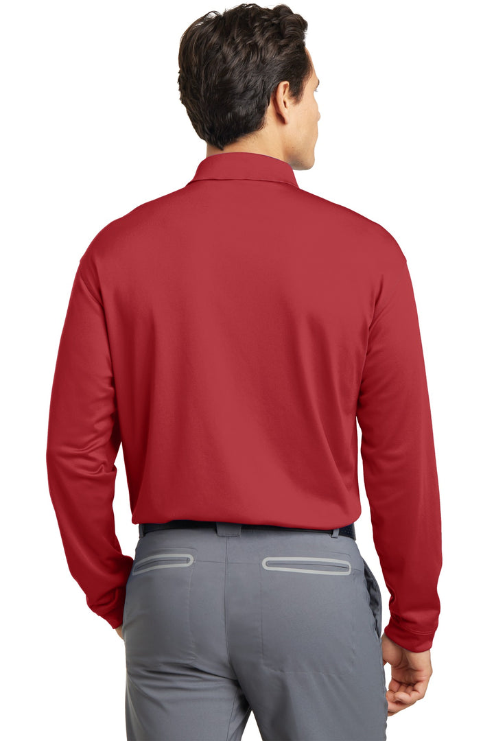 Varsity Red Nike Tall Long Sleeve Dri-FIT Stretch Tech Polo. 604940