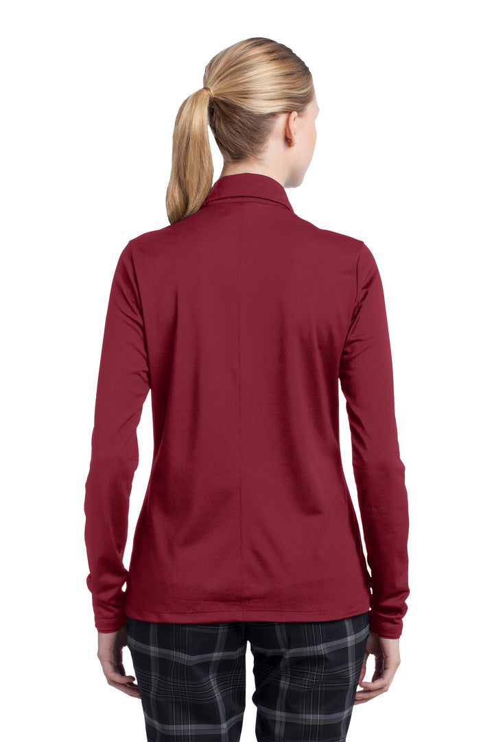 Varsity Red Nike Women's Long Sleeve Dri-FIT Stretch Tech Polo. 545322