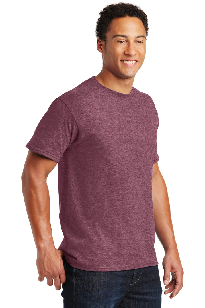 Vntg He Maroon Jerzees - Dri-Power 50/50 Cotton/Poly T-Shirt. 29M