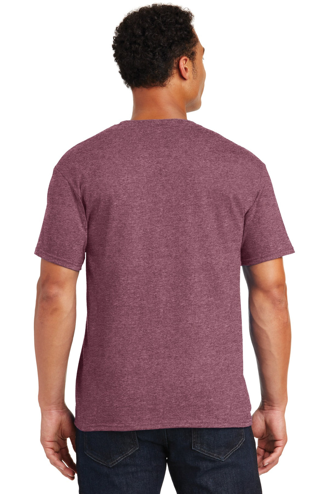Vntg He Maroon Jerzees - Dri-Power 50/50 Cotton/Poly T-Shirt. 29M