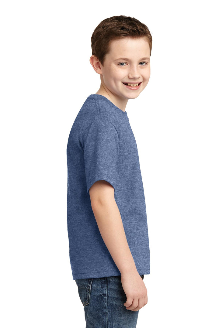 Vntg Hthr Blue Jerzees - Youth Dri-Power 50/50 Cotton/Poly T-Shirt. 29B