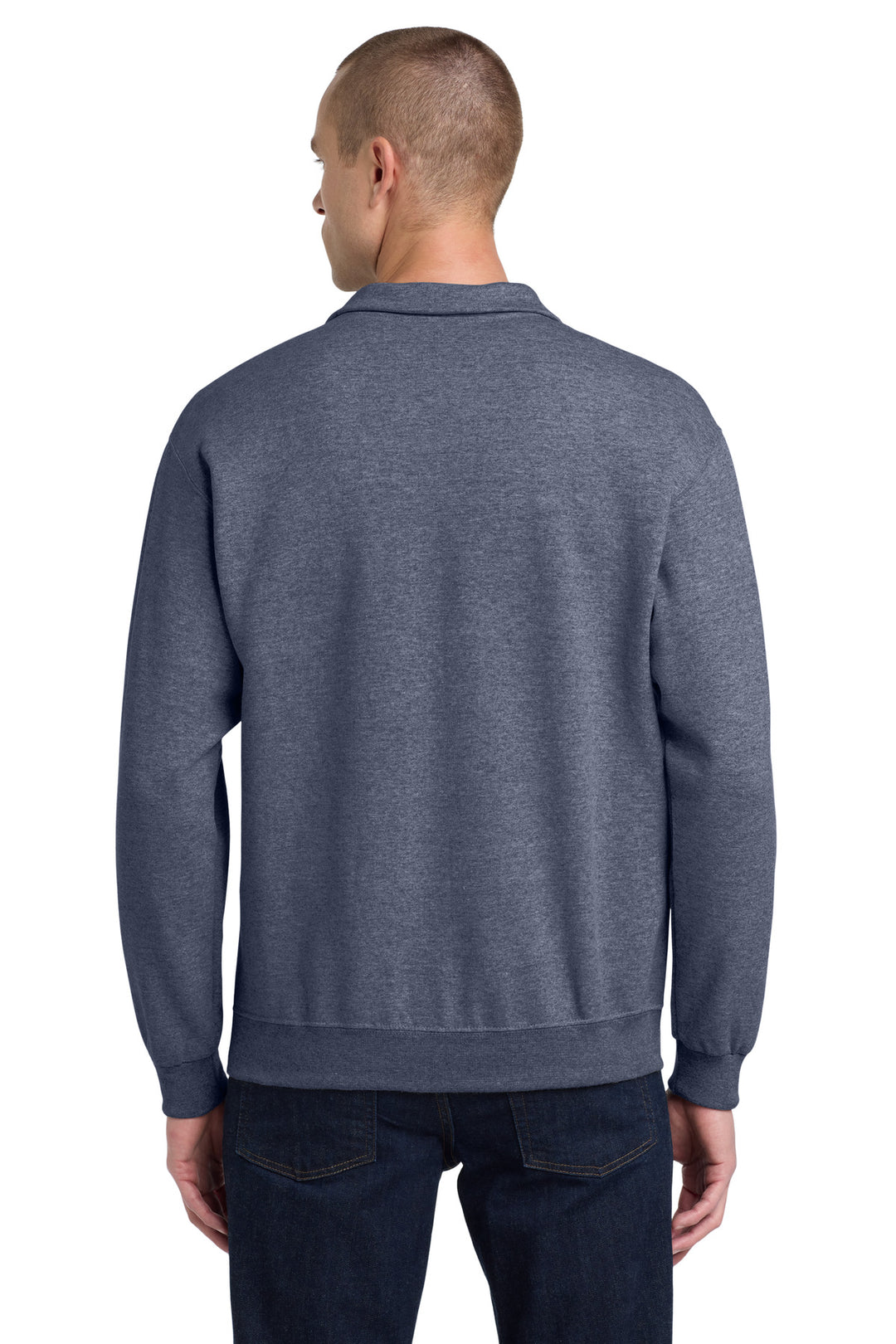 VtgHtrNavy Jerzees - NuBlend 1/4-Zip Cadet Collar Sweatshirt. 995M
