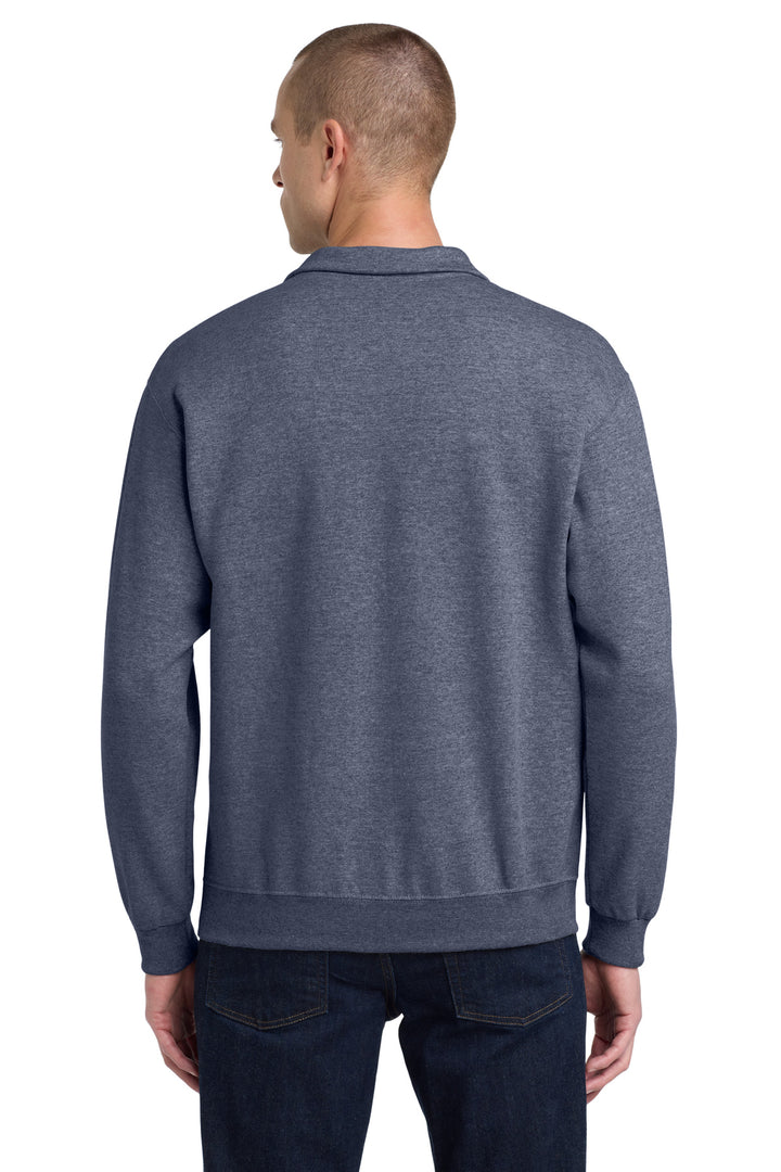 VtgHtrNavy Jerzees - NuBlend 1/4-Zip Cadet Collar Sweatshirt. 995M