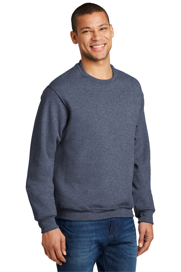 VtgHtrNavy Jerzees - NuBlend Crewneck Sweatshirt. 562M