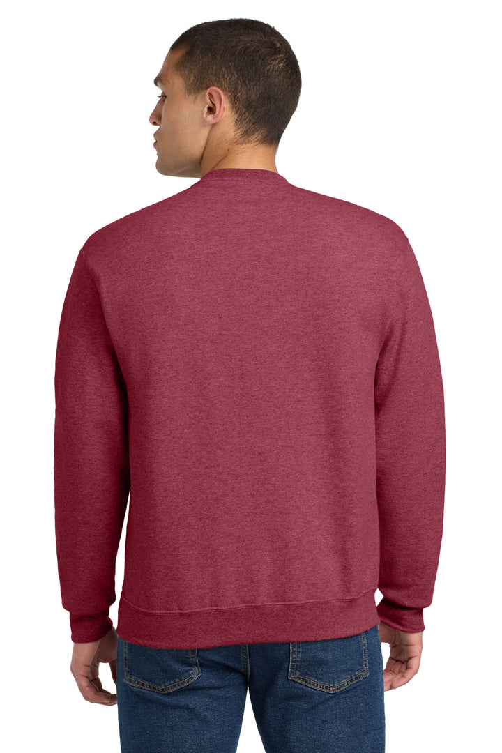 VtgHtrRed Jerzees - NuBlend Crewneck Sweatshirt. 562M