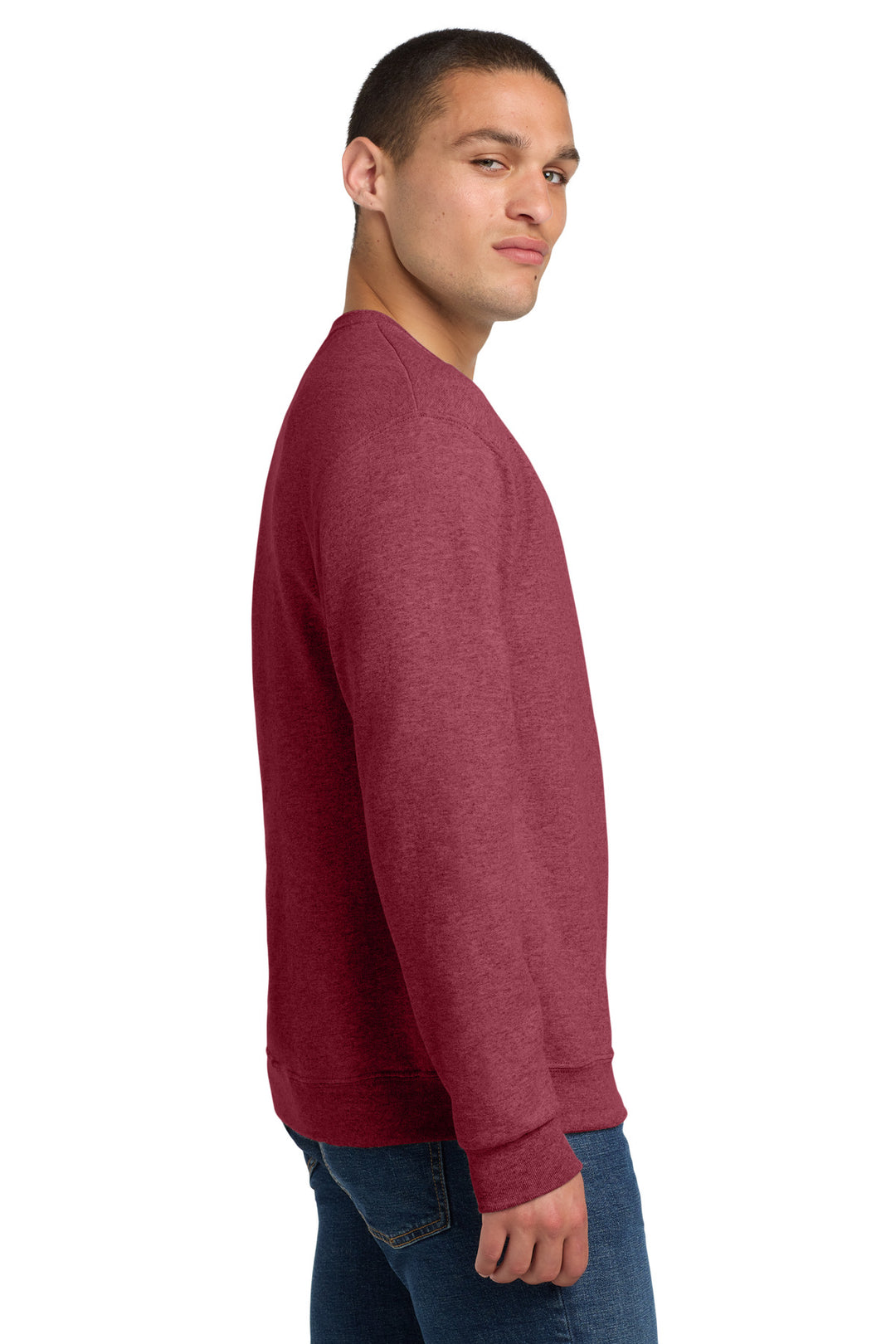 VtgHtrRed Jerzees - NuBlend Crewneck Sweatshirt. 562M