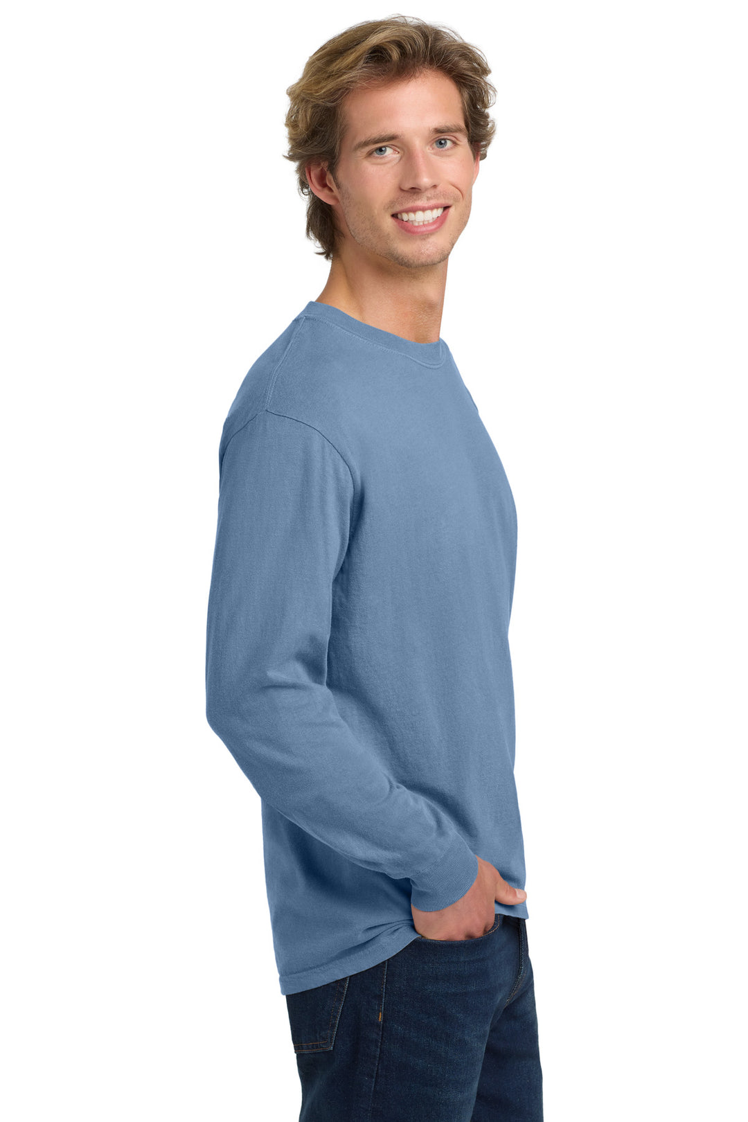 WashedDnm COMFORT COLORS Heavyweight Ring Spun Long Sleeve Tee. 6014