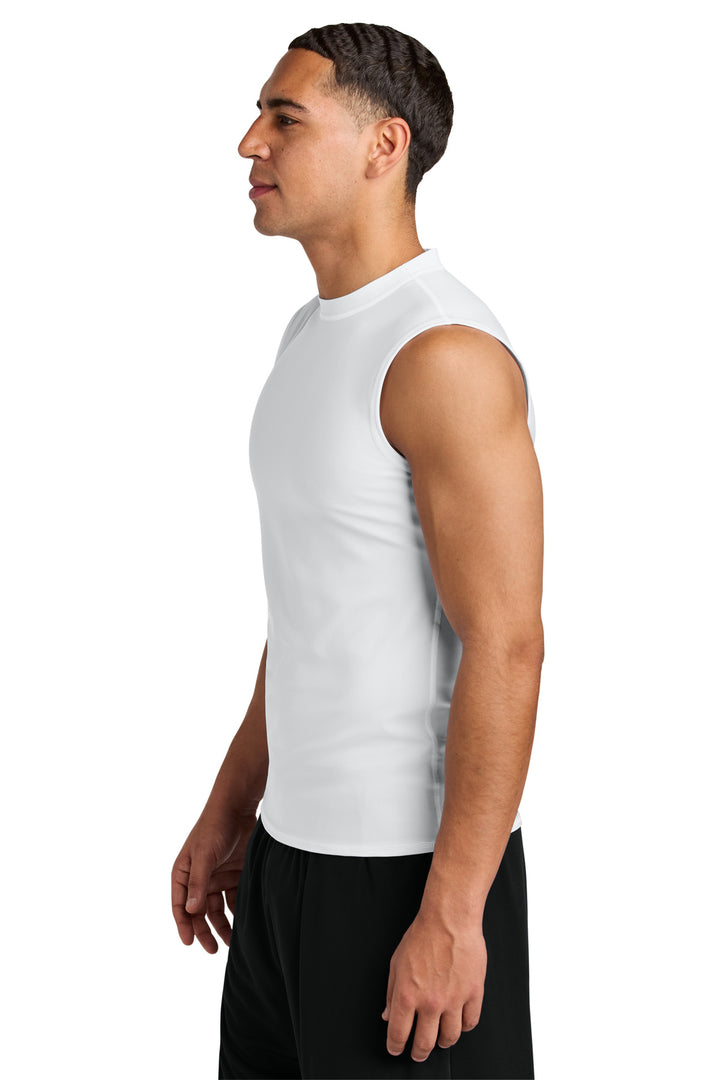 White A4 Compression Muscle Tee A4N2306