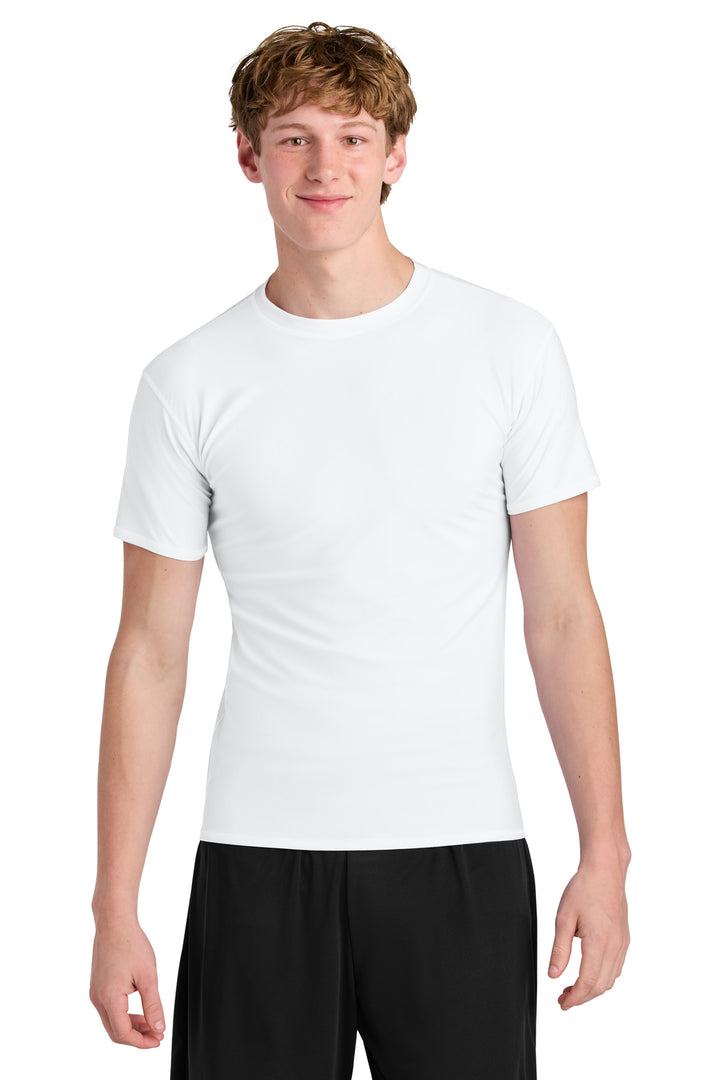 White A4 Compression Short Sleeve Tee A4N3130