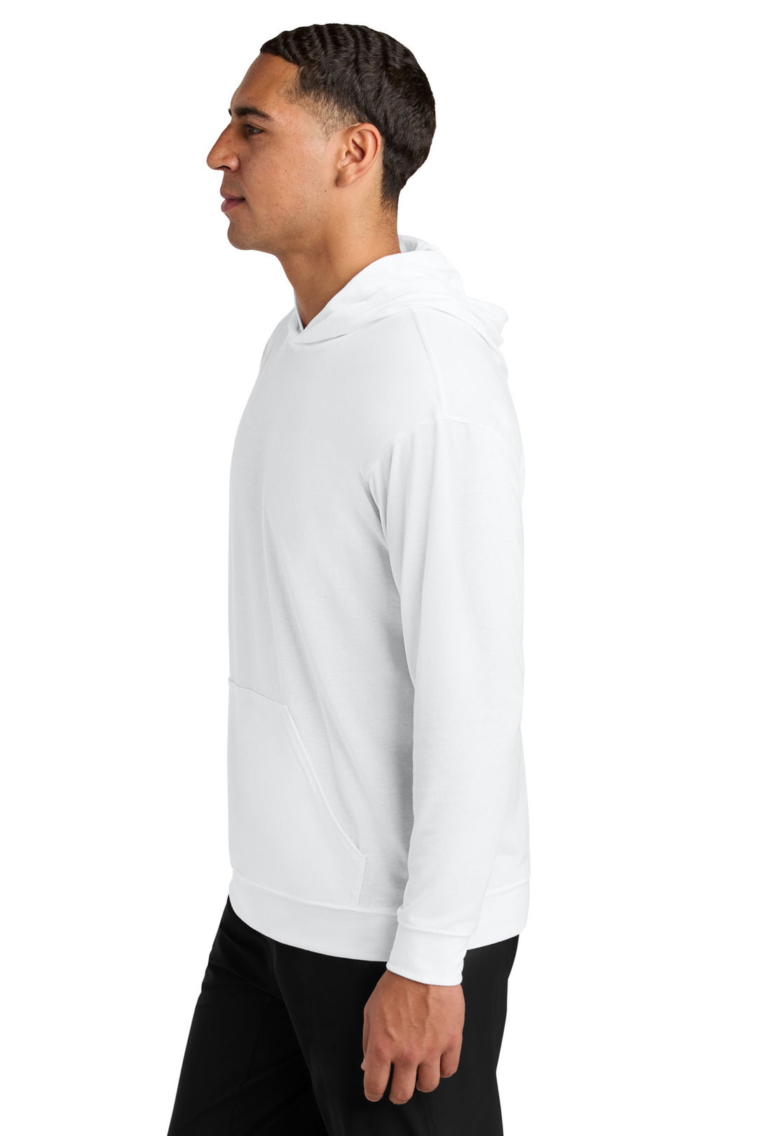 White A4 Softek Long Sleeve Hooded Tee A4N3528