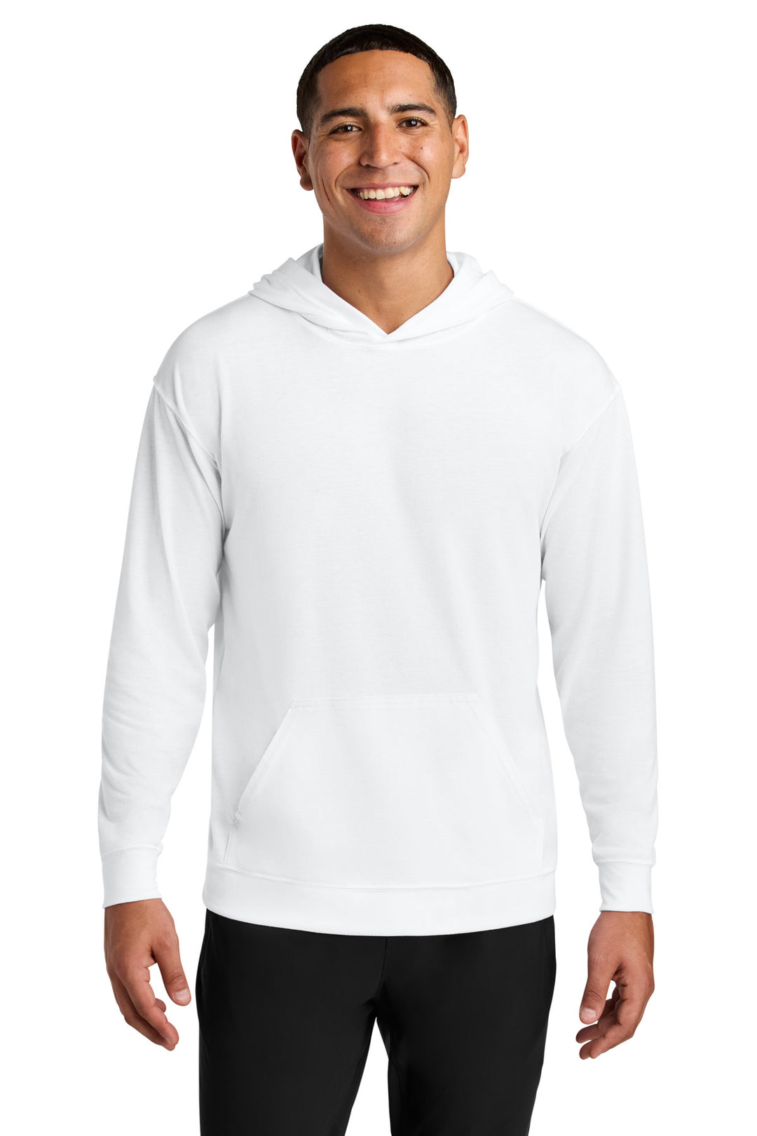White A4 Softek Long Sleeve Hooded Tee A4N3528