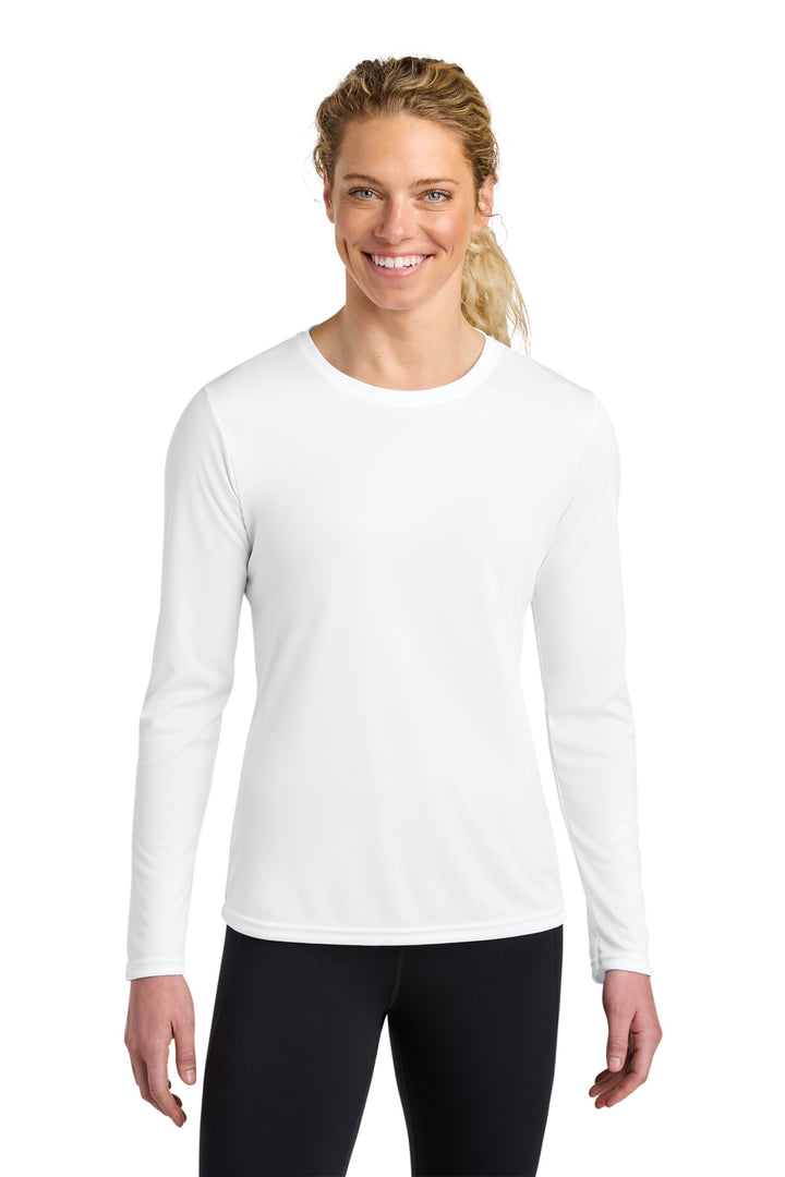 White A4 Women's Cooling Performance Long Sleeve Tee A4NW3002