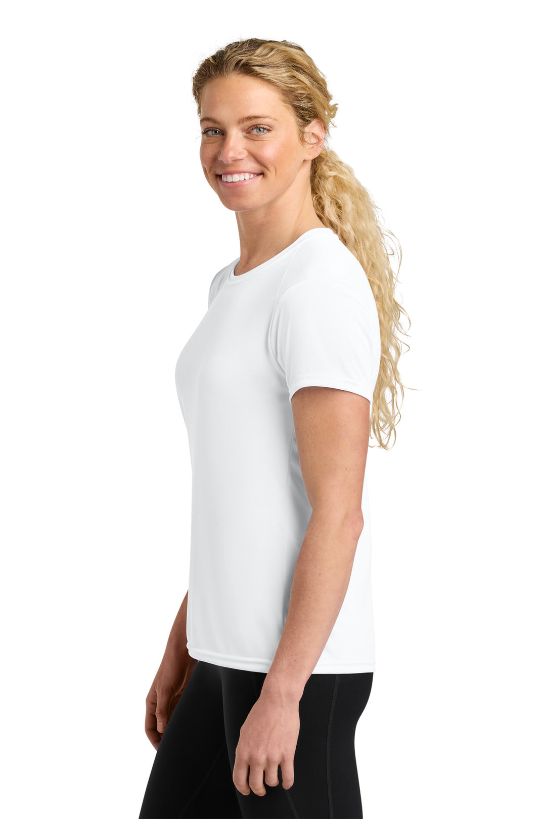 White A4 Women's Cooling Performance Short Sleeve Tee A4NW3201