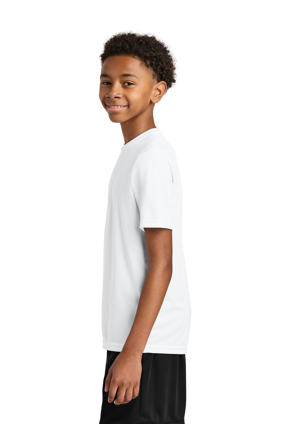 White A4 Youth Cooling Performance Short Sleeve Tee A4NB3142