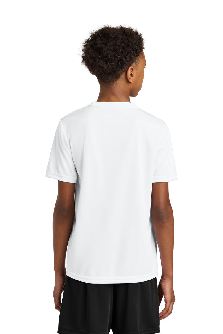White A4 Youth Cooling Performance Short Sleeve Tee A4NB3142