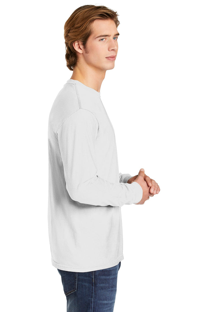 White COMFORT COLORS Heavyweight Ring Spun Long Sleeve Tee. 6014