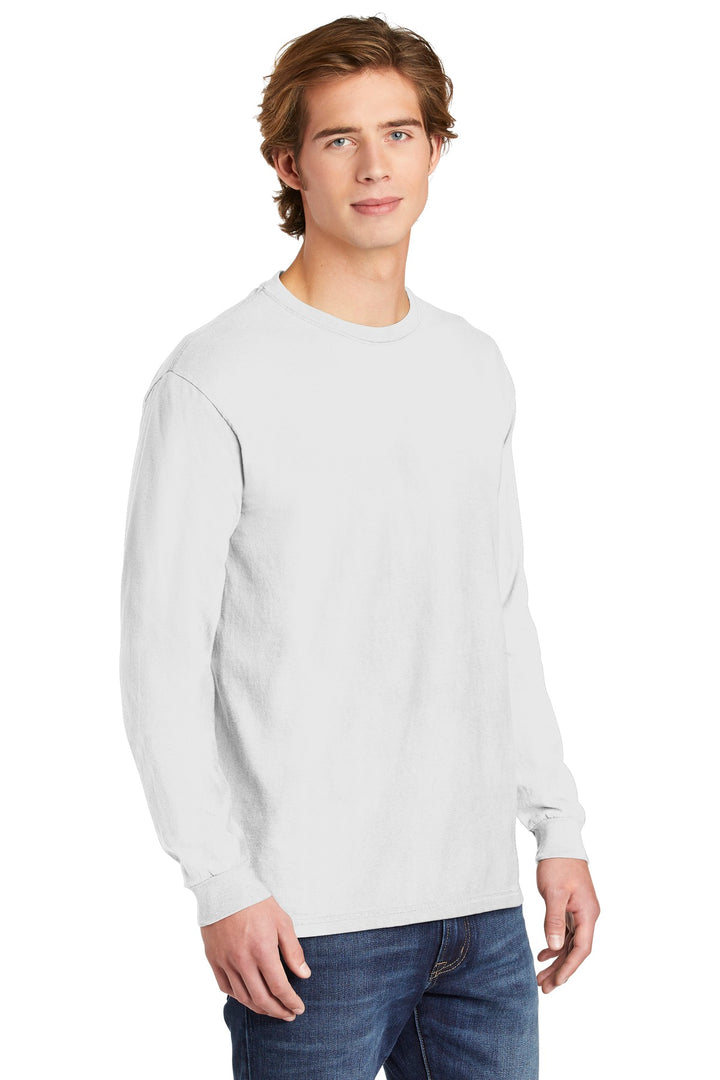 White COMFORT COLORS Heavyweight Ring Spun Long Sleeve Tee. 6014