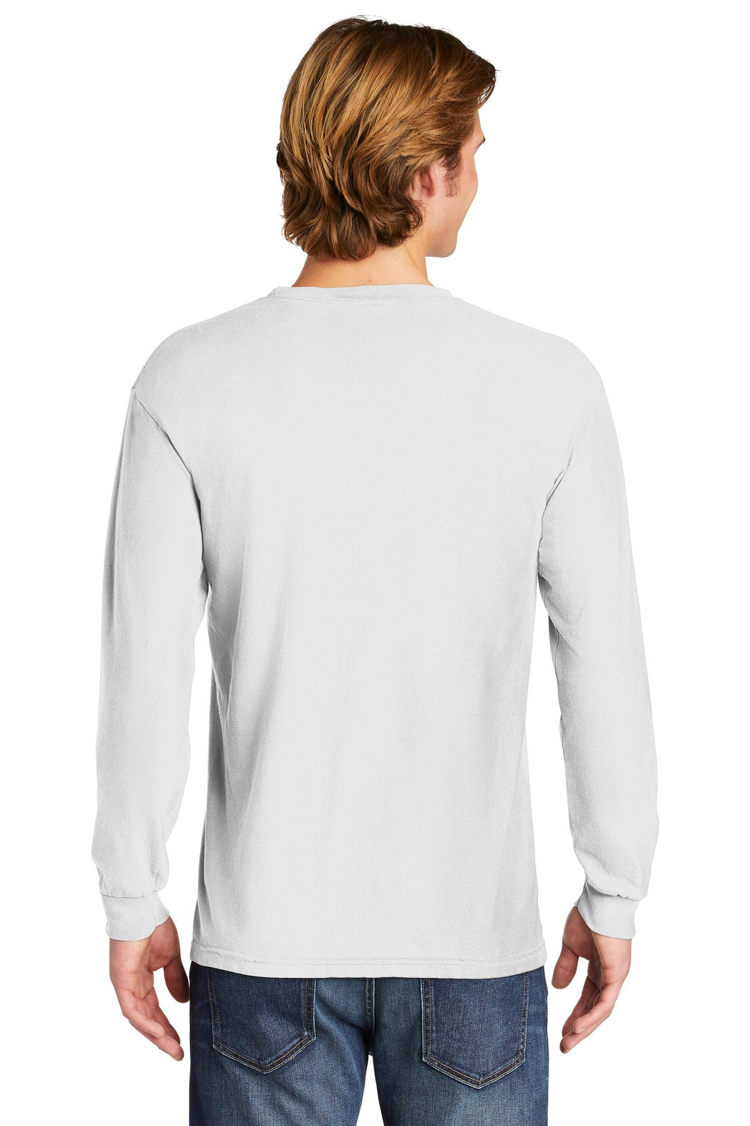 White COMFORT COLORS Heavyweight Ring Spun Long Sleeve Tee. 6014