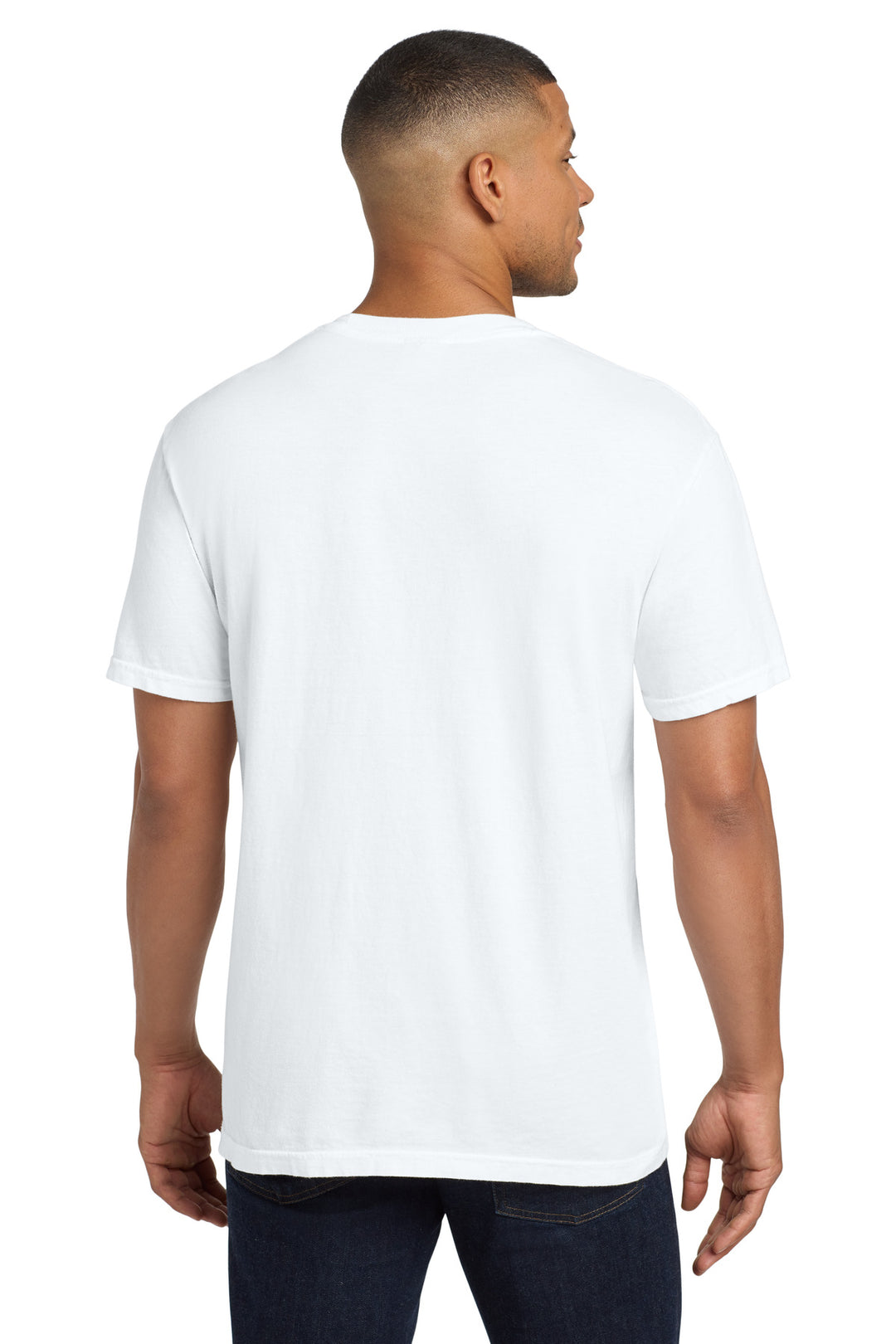 White COMFORT COLORS Heavyweight Ring Spun Pocket Tee. 6030