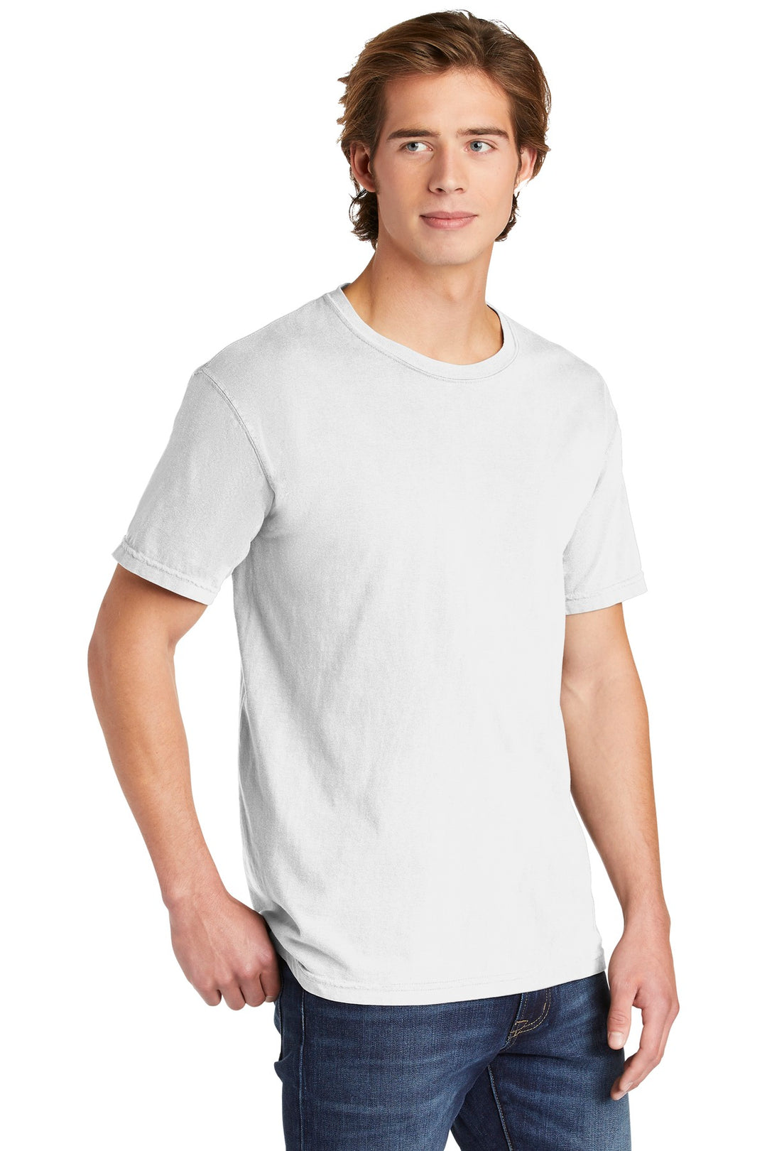 White COMFORT COLORS Heavyweight Ring Spun Tee. 1717