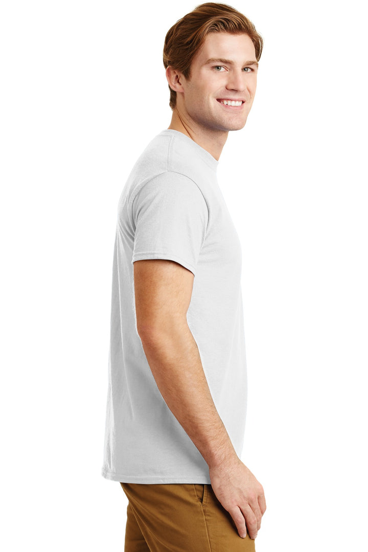White Gildan - DryBlend 50 Cotton/50 Poly Pocket T-Shirt. 8300