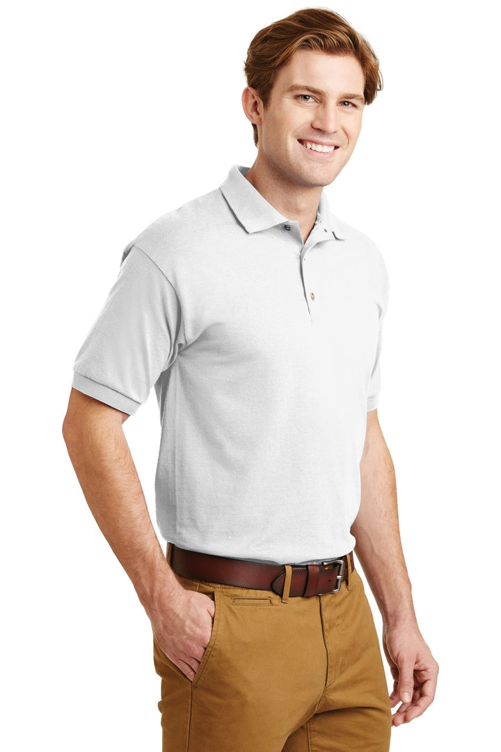 White Gildan - DryBlend 6-Ounce Jersey Knit Sport Shirt. 8800