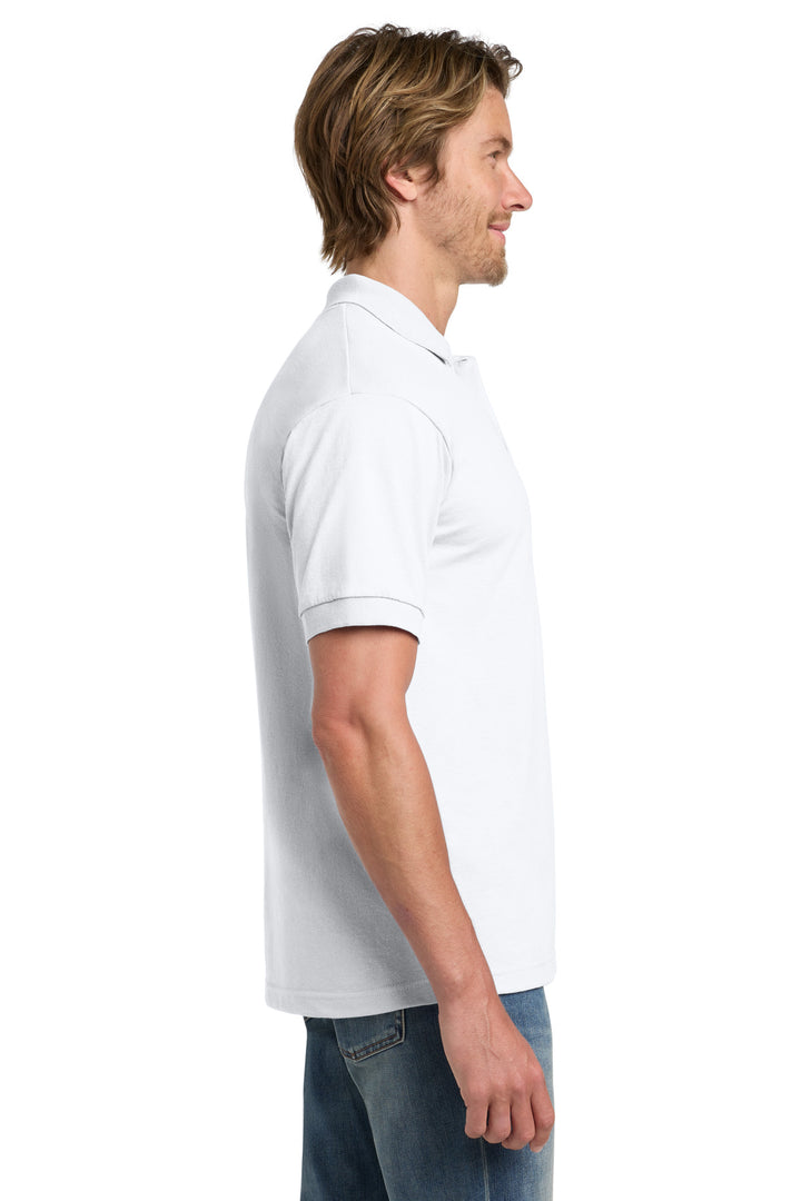 White Gildan - DryBlend 6-Ounce Jersey Knit Sport Shirt. 8800