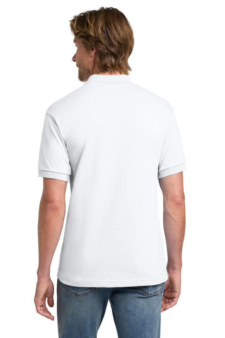 White Gildan - DryBlend 6-Ounce Jersey Knit Sport Shirt. 8800