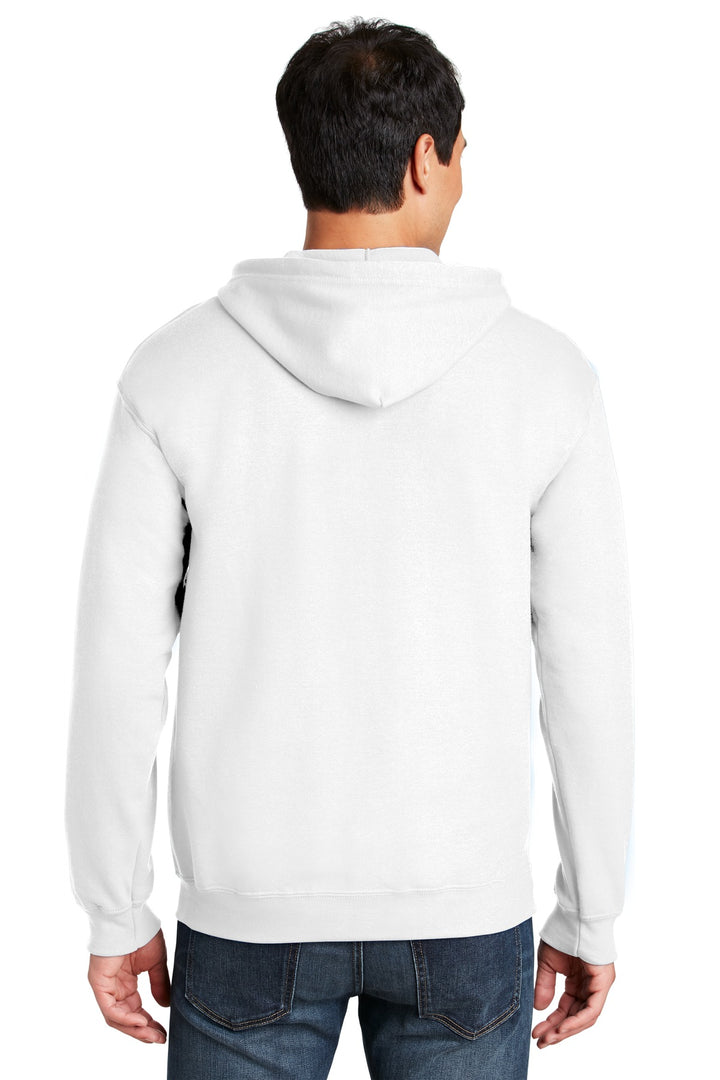 White Gildan - Heavy Blend Full-Zip Hooded Sweatshirt. 18600