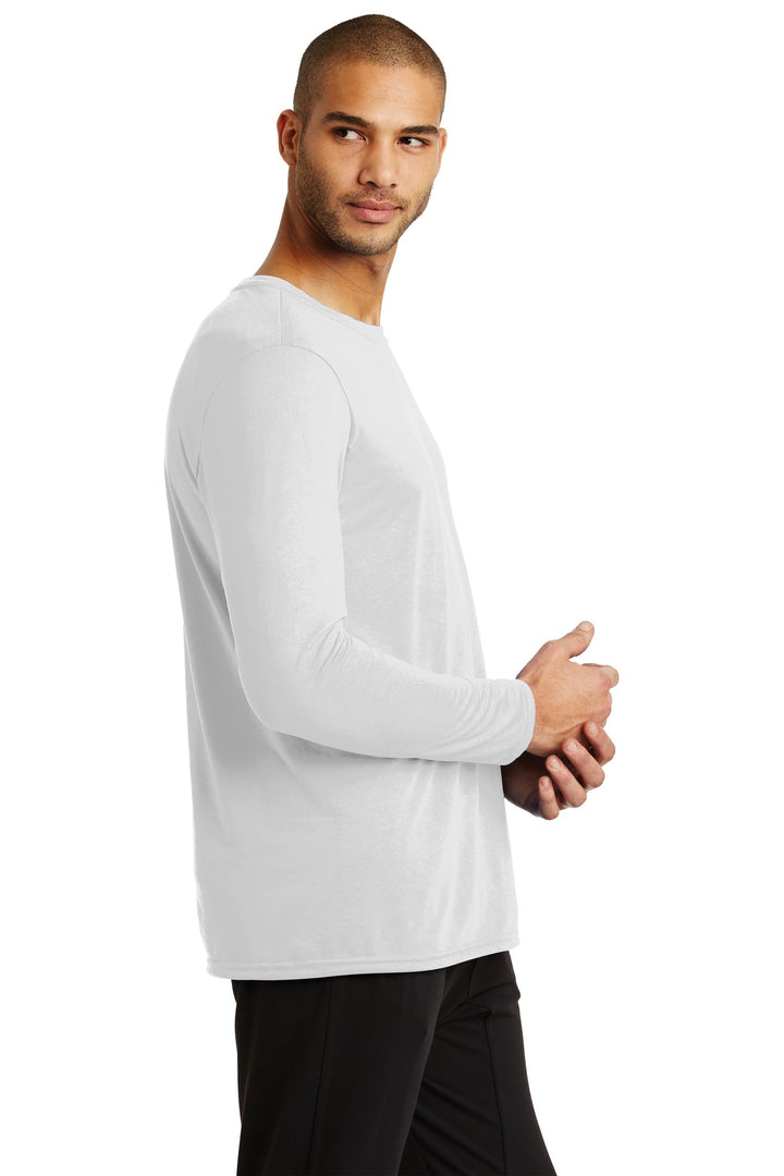 White Gildan Performance Long Sleeve T-Shirt. 42400