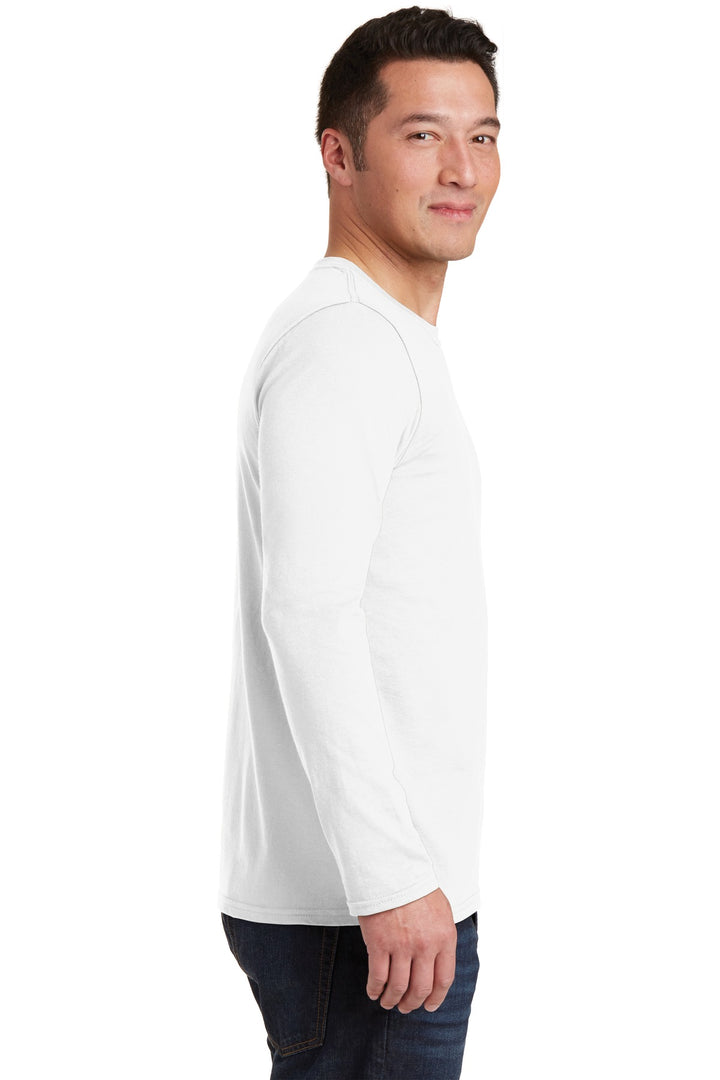 White Gildan Softstyle Long Sleeve T-Shirt. 64400