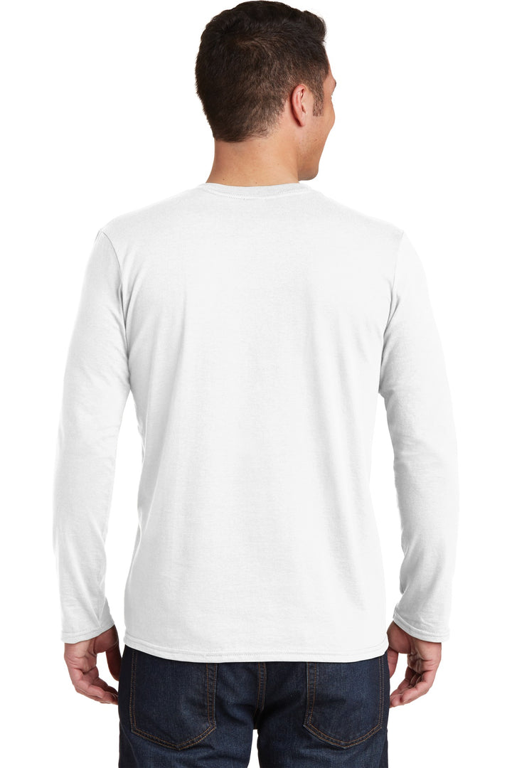 White Gildan Softstyle Long Sleeve T-Shirt. 64400