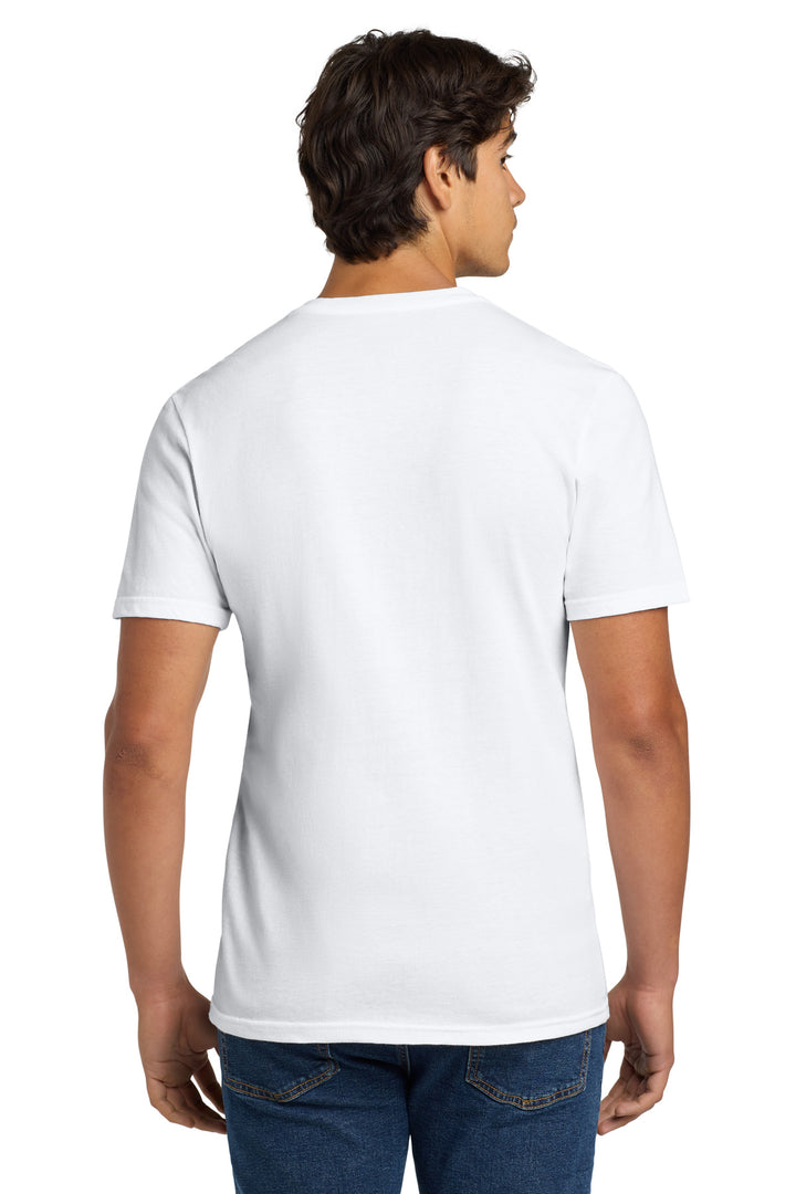 White Gildan Softstyle V-Neck T-Shirt. 64V00